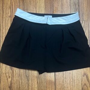 Babaton Black High Waist Shorts with White Band